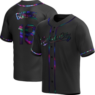 Replica Yuli Gurriel Youth Kansas City Royals Alternate Jersey - Black Holographic